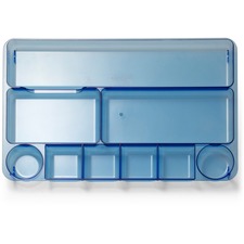 Officemate OIC 23216 Blue Glacier 9-compartment Drawer Tray - 9 Compar