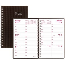 Dominion RED CB75VBLK Brownline Duraflex Weekly Appointment Book - Jul