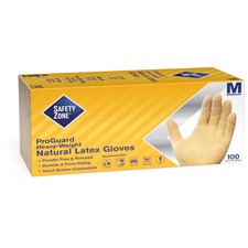 The SZN GRPRMD1T8 Safety Zone Powder Free Natural Latex Gloves - Polym