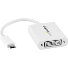 Startech CDP2DVIW Usb C To Dvi Adapter - White - Thunderbolt 3 Compati