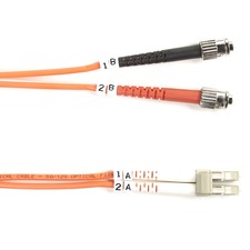 Black FO50-001M-STLC Fiber Patch Cable 1m Mm 50 St To Lc