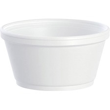 Dart DCC 8SJ20 Dart Foam Food Containers - 50  Bag - Serving - White -