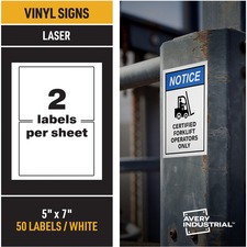 Avery AVE 61551 Averyreg; Adhesive Printable Vinyl Signs - 5