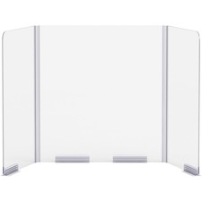 Lorell LLR 16271 Folding Student Barrier - 2  Carton - Clear - Acrylic