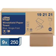 Essity TRK 192121 Tork Folded Windshield Paper Towel Blue H22 - Tork F