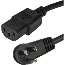 Startech PXTR10110 10ft (3m) Computer Power Cord, Right Angle Nema 5-1