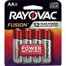 Energizer RAY 8158TFUSK Rayovac Fusion Advanced Alkaline Aa Batteries 