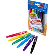 Crayola CYO 588371 Project Erasable Poster Markers - Chisel Marker Poi