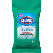 The CLO 60133CT Clorox On The Go Bleach-free Disinfecting Wipes - Read