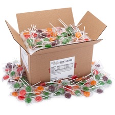 Office OFX 00654 Office Snax Stix Fruit Flavor Sucker Candy - Assorted