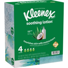 Kimberly KCC 54289CT Kleenex Soothing Lotion Tissues - 3 Ply - White -