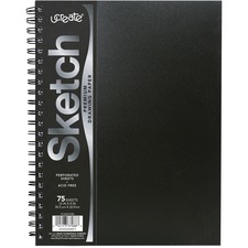 Pacon PAC PCAR37088 Ucreate Poly Cover Sketch Book - 75 Sheets - Spira