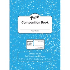 Pacon PAC PMMK37138 Pacon Composition Book - 24 Sheets - 48 Pages9.8