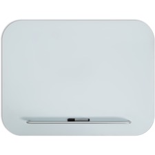 U UBR 4849U0001 Magnetic White Glass Dry-erase Board, 48