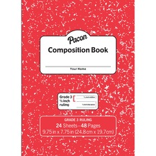 Pacon PAC PMMK37139 Pacon Composition Book - 24 Sheets - 48 Pages9.8