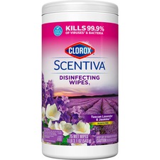 The CLO 60040 Clorox Scentiva Bleach-free Disinfecting Wipes - Ready-t