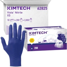 Kimberly KCC 62825 Kimtech Vista Nitrile Exam Gloves - X-small Size - 