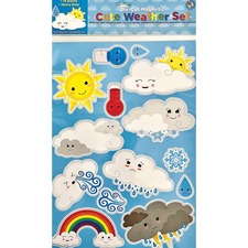 Ashley ASH 19010 Ashley Magnetic Die-cut Cute Weather Set - Skill Lear