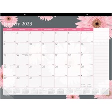 Dominion RED C193105 Rediform Monthly Floral Desk Pad - Monthly - 12 M