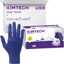 Kimberly KCC 62828 Kimtech Vista Nitrile Exam Gloves - Large Size - Fo