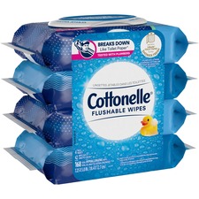 Kimberly KCC 54495 Cottonelle Flushable Wipes - 7.25