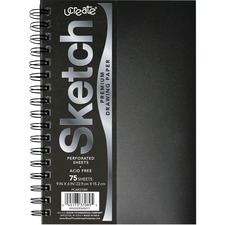 Pacon PAC PCAR37089 Ucreate Poly Cover Sketch Book - 75 Sheets - Spira