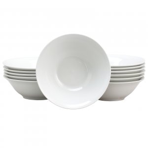 Gibson 108047.01 Home Noble Court 7 Inch Fine Ceramic Bowls In White 1