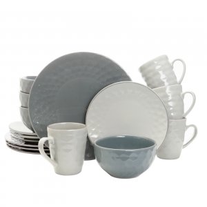 Elama EL-TAHITIANPEARL Tahitian Pearl 16 Piece Stoneware Dinnerware Se