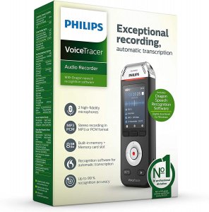 Philips DVT2810 Voicetracer Audio Recorder - 8 Gbmicrosd Supported - 2