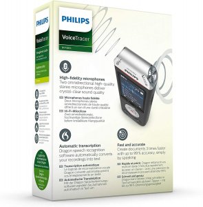 Philips DVT2810 Voicetracer Audio Recorder - 8 Gbmicrosd Supported - 2