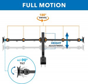 Relaunch MI-1753 Mount-it Mi-101753 Triple Arm (horizontal) Monitor Mo