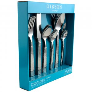 Gibson 105922.24 Prato 24 Piece Stainless Steel Flatware Set