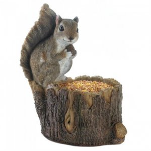 Songbird 10018251 Squirrel With Tree Trunk Bird Feeder