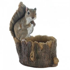 Songbird 10018251 Squirrel With Tree Trunk Bird Feeder