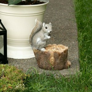 Songbird 10018251 Squirrel With Tree Trunk Bird Feeder