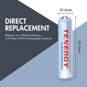 Tenergy 90110 Aaa Rechargeable Battery, High Capacity 1.2v 1000mah Nim