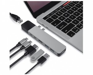 Sanho GN28N-GRAY Hyperdrive Net 6-in-2 Hub For Usb-c Space Gray Gn28n-