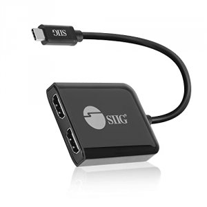 Siig CE-DP0T11-S1 Ac Ce-dp0t11-s1 1x2 Usb-c To Hdmi 4k60 Mst Hub Split