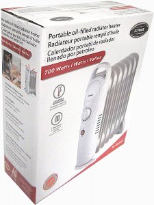 Optimus H-6003-RB 700-watt Electric Portable Oil-filled Radiator Heate