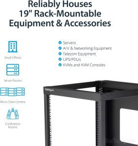 Startech RK1219WALLOH 12u 22in Depth Hinged Open Frame Wallmount Serve