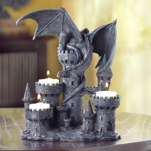 Dragon 10018310 Dragon And Castle Candle Holder