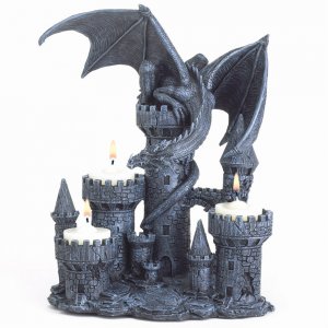 Dragon 10018310 Dragon And Castle Candle Holder