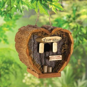 Songbird 10017218 Heart-shaped Love Shack Mini Bird House