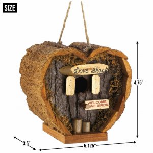 Songbird 10017218 Heart-shaped Love Shack Mini Bird House