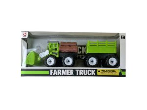 Bulk KL887 Friction Farm Trailer 3 Asst Styles