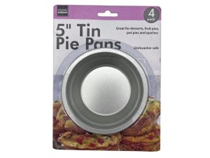 Bulk GE766 4 Pack 5quot; Tin Pie Pans