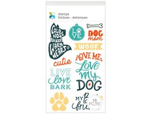 Bulk CS221 Momenta 10 Piece Dog Mom Cling Stamp Set