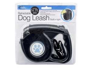 Bulk DI736 14.7quot; Retractable Dog Leash With Led Light