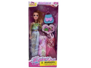 Bulk GH898 11quot; Assorted Toy Beauty Doll With Shimmer Fashion Dress