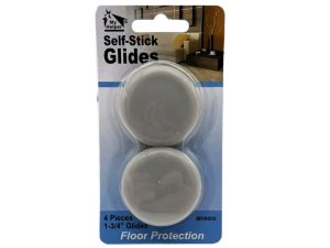 Bulk BJ496 My Helper 4 Pack 1.75quot; Self Stick Floor Protector Glide